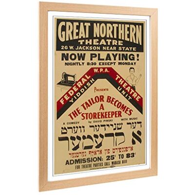 Big Box Art Framed Print of Vintage WPA Poster The Tailor Becomes a Storekeeper Design Wall Art Picture Home Decor for Kitchen, Living Room, Bedroom, Office, Oak, A2 / 24.5x18 Inch / 62x45cm Big Box Art Framed Print of Vintage WPA Poster The Tailor Becomes a Storekeeper Design Wall Art Picture Home Decor for Kitchen, Living Room, Bedroom, Office, Oak, A2 / 24.5x18 Inch / 62x45cm