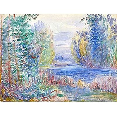 Fine Art Prints Renoir River Landscape 1890 Art Print Canvas Premium Wall Decor Poster Mural Fine Art Prints Renoir River Landscape 1890 Art Print Canvas Premium Wall Decor Poster Mural