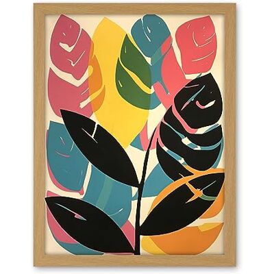 Artery8 Henri Matisse Style Leaves Linocut Pink Yellow Blue Botanical Bright Boho Leaf Artwork Framed Wall Art Print 18X24 Inch Artery8 Henri Matisse Style Leaves Linocut Pink Yellow Blue Botanical Bright Boho Leaf Artwork Framed Wall Art Print 18X24 Inch