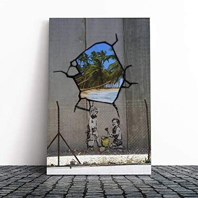 Big Box Art Banksy Gaza Palestine Graffiti Wall Art Canvas Print Gallery Wrapped 30mm Frame Wall Decor 30x20 inches Ready to Hang Pop Art Picture Living Room Bedroom Lounge Office Big Box Art Banksy Gaza Palestine Graffiti Wall Art Canvas Print Gallery Wrapped 30mm Frame Wall Decor 30x20 inches Ready to Hang Pop Art Picture Living Room Bedroom Lounge Office