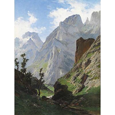 Fine Art Prints De Haes Mancorbo Picos Europa Mountain Valley Painting Large Wall Art Print Canvas Premium Mural Fine Art Prints De Haes Mancorbo Picos Europa Mountain Valley Painting Large Wall Art Print Canvas Premium Mural