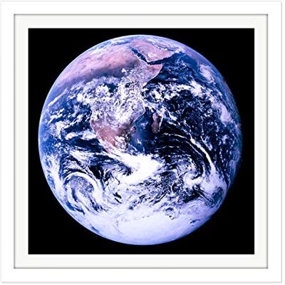Fine Art Prints Space NASA Earth Apollo 17 Blue Marble Photograph Square Wooden Framed Wall Art Print Picture 16X16 Inch Fine Art Prints Space NASA Earth Apollo 17 Blue Marble Photograph Square Wooden Framed Wall Art Print Picture 16X16 Inch