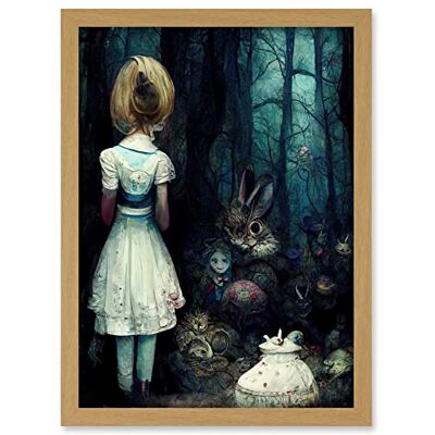 Doppelganger33 LTD Alice In Wonderland Fantasy Forest Friends Artwork Framed A3 Wall Art Print Doppelganger33 LTD Alice In Wonderland Fantasy Forest Friends Artwork Framed A3 Wall Art Print