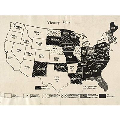 Fine Art Prints Woman Citizen 1918 Map Suffrage USA History Premium Wall Art Canvas Print 18X24 Inch Fine Art Prints Woman Citizen 1918 Map Suffrage USA History Premium Wall Art Canvas Print 18X24 Inch
