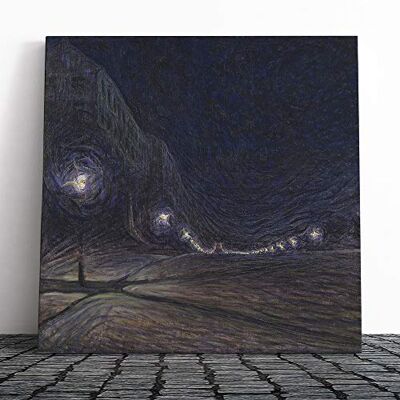 Big Box Art Canvas Print Wall Art Eugene Jansson Night Scene Mounted and Stretched Box Frame Picture Home Decor for Kitchen, Living, Dining Room, Bedroom, Hallway, Multi-Colour, 14x14 Inch Big Box Art Canvas Print Wall Art Eugene Jansson Night Scene Mounted and Stretched Box Frame Picture Home Decor for Kitchen, Living, Dining Room, Bedroom, Hallway, Multi-Colour, 14x14 Inch