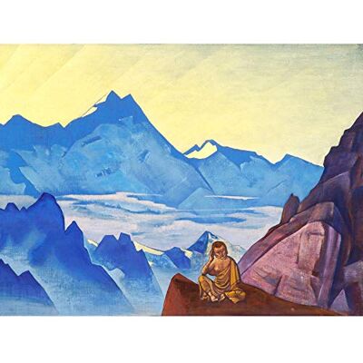 Fine Art Prints Roerich Milarepa One Who Hearkened Mountain Landscape Painting Large Wall Art Print Canvas Premium Mural Fine Art Prints Roerich Milarepa One Who Hearkened Mountain Landscape Painting Large Wall Art Print Canvas Premium Mural