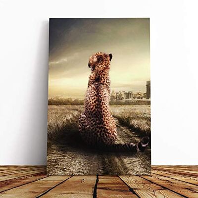 Big Box Art Canvas Print Wall Art Cheetah Landscape Mounted and Stretched Box Frame Picture Home Decor for Kitchen, Living, Dining Room, Bedroom, Hallway, Multi-Colour, 20x14 Inch Big Box Art Canvas Print Wall Art Cheetah Landscape Mounted and Stretched Box Frame Picture Home Decor for Kitchen, Living, Dining Room, Bedroom, Hallway, Multi-Colour, 20x14 Inch