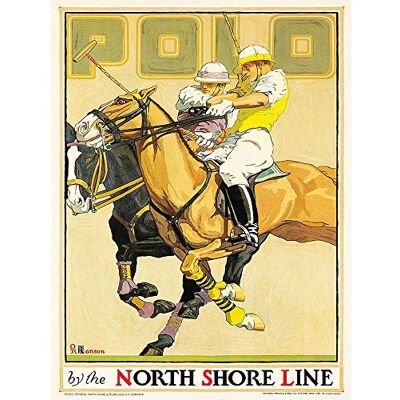 Wee Blue Coo Travel Transport North Shore Line Railway Polo Sport Horse USA Art Print Poster Wall Decor 12X16 Inch Wee Blue Coo Travel Transport North Shore Line Railway Polo Sport Horse USA Art Print Poster Wall Decor 12X16 Inch