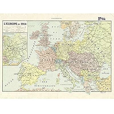 Fine Art Prints Peltier 1914 Political Map Europe French Language Art Print Canvas Premium Wall Decor Poster Mural Fine Art Prints Peltier 1914 Political Map Europe French Language Art Print Canvas Premium Wall Decor Poster Mural