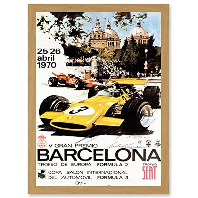 Artery8 - Motor Race Barcelona - Framed Wall Art Artery8 - Motor Race Barcelona - Framed Wall Art