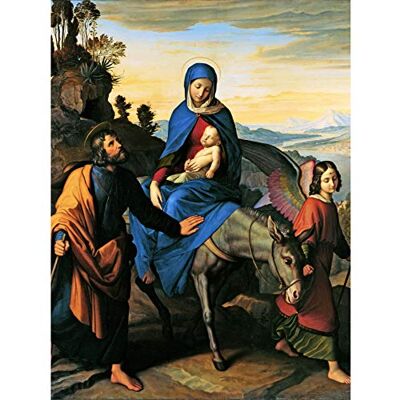 Fine Art Prints Von Carolsfeld Flight Into Egypt Biblical Painting Premium Wall Art Canvas Print 18X24 Inch Fine Art Prints Von Carolsfeld Flight Into Egypt Biblical Painting Premium Wall Art Canvas Print 18X24 Inch