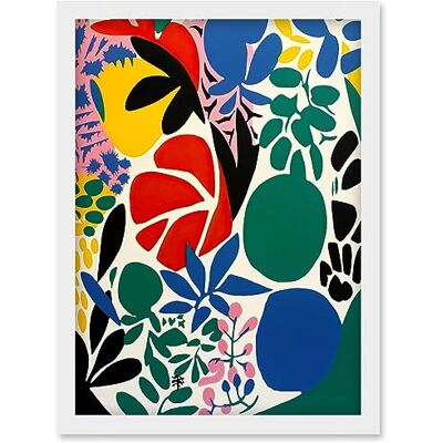 Artery8 Botanical Garden Henri Matisse Inspired Acrylic Painting Abstract Bright Shapes Artwork Framed Wall Art Print A4 Artery8 Botanical Garden Henri Matisse Inspired Acrylic Painting Abstract Bright Shapes Artwork Framed Wall Art Print A4