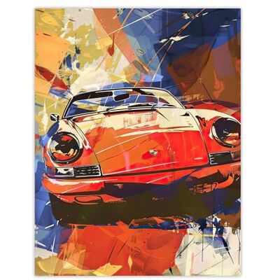 Artery8 Red Sports Car Design Racing Racecar Painting Man Cave Extra Large XL Wall Art Poster Print Artery8 Red Sports Car Design Racing Racecar Painting Man Cave Extra Large XL Wall Art Poster Print