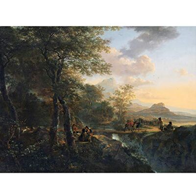 Artery8 Jan Both Italian Landscape Draughtsman Painting Premium Wall Art Canvas Print 18X24 Inch Artery8 Jan Both Italian Landscape Draughtsman Painting Premium Wall Art Canvas Print 18X24 Inch