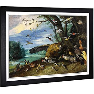 Big Box Art Framed Print of Jan Van Kessel Birds Fighting Design Wall Art Picture Home Decor for Kitchen, Living, Dining Room, Bedroom, Hallway, Office, Black, A2 / 24.5x18 Inch / 62x45cm Big Box Art Framed Print of Jan Van Kessel Birds Fighting Design Wall Art Picture Home Decor for Kitchen, Living, Dining Room, Bedroom, Hallway, Office, Black, A2 / 24.5x18 Inch / 62x45cm