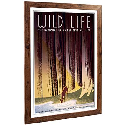 Big Box Art Framed Print of Vintage WPA Poster Wild Life Design Wall Art Picture Home Decor for Kitchen, Living, Dining Room, Bedroom, Hallway, Office, Walnut, A2 / 24.5x18 Inch / 62x45cm Big Box Art Framed Print of Vintage WPA Poster Wild Life Design Wall Art Picture Home Decor for Kitchen, Living, Dining Room, Bedroom, Hallway, Office, Walnut, A2 / 24.5x18 Inch / 62x45cm