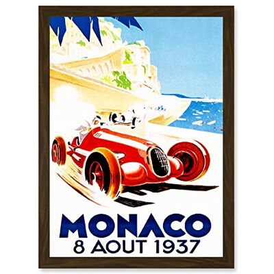 Artery8 - Monaco 1937 Grand Prix - A4 - Framed - Wall Art Print Artery8 - Monaco 1937 Grand Prix - A4 - Framed - Wall Art Print
