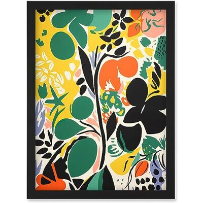 Artery8 Henri Matisse Inspired Botanical Garden Acrylic Painting Abstract Bright Shapes Artwork Framed Wall Art Print A4 Artery8 Henri Matisse Inspired Botanical Garden Acrylic Painting Abstract Bright Shapes Artwork Framed Wall Art Print A4