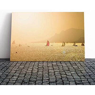 Big Box Art Sailing Boats Lake and Mountain Canvas Print Gallery Wrapped 30mm Frame Wall Art 20x14 inches Ready to Hang Coastal Seascape Picture Living Room Bedroom Lounge Office Big Box Art Sailing Boats Lake and Mountain Canvas Print Gallery Wrapped 30mm Frame Wall Art 20x14 inches Ready to Hang Coastal Seascape Picture Living Room Bedroom Lounge Office