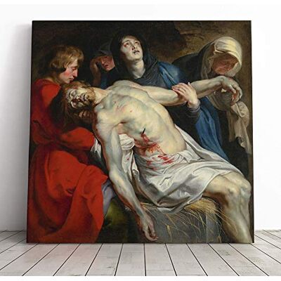 Big Box Art Canvas Print Wall Art Peter Paul Rubens The Entombment Mounted and Stretched Box Frame Picture Home Decor for Kitchen, Living Room, Bedroom, Hallway, Muli-Colour, 14x14 Inch Big Box Art Canvas Print Wall Art Peter Paul Rubens The Entombment Mounted and Stretched Box Frame Picture Home Decor for Kitchen, Living Room, Bedroom, Hallway, Muli-Colour, 14x14 Inch