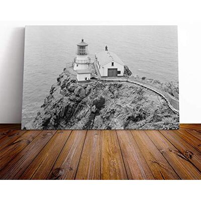 Big Box Art Architecture Lighthouse Point Reyes, CA Canvas Print Gallery Wrapped 30mm Frame Wall Art 20x14 inches Ready to Hang Coastal Seascape Picture Living Room Bedroom Lounge Office Big Box Art Architecture Lighthouse Point Reyes, CA Canvas Print Gallery Wrapped 30mm Frame Wall Art 20x14 inches Ready to Hang Coastal Seascape Picture Living Room Bedroom Lounge Office