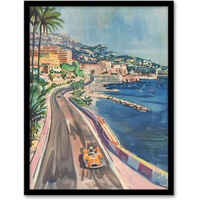 Artery8 Monaco Motor Sport Race Track Cityscape Painting Man Cave Artwork Framed Wall Art Print 18X24 Inch Artery8 Monaco Motor Sport Race Track Cityscape Painting Man Cave Artwork Framed Wall Art Print 18X24 Inch