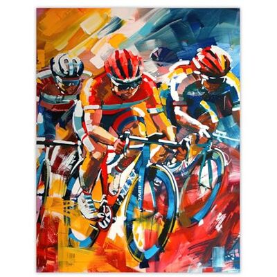 Artery8 Cyclists Racing Colourful Sport Painting Living Room Large Wall Art Poster Print Thick Paper 18X24 Inch Artery8 Cyclists Racing Colourful Sport Painting Living Room Large Wall Art Poster Print Thick Paper 18X24 Inch