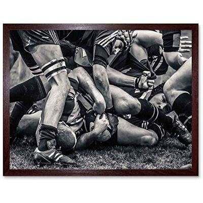 Wee Blue Coo Photo Sport Rugby Football Close Up Scrum Players Ball Game Art Print Framed Poster Wall Decor 12X16 Inch Wee Blue Coo Photo Sport Rugby Football Close Up Scrum Players Ball Game Art Print Framed Poster Wall Decor 12X16 Inch