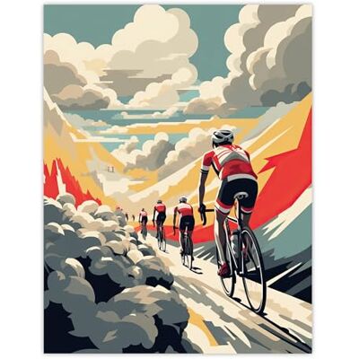 Artery8 Modern Cycle Road Race Artwork Paris Roubaix Hell Of The North Haute Route Cycling Painting Unframed Wall Art Print Poster Home Decor Premium Artery8 Modern Cycle Road Race Artwork Paris Roubaix Hell Of The North Haute Route Cycling Painting Unframed Wall Art Print Poster Home Decor Premium