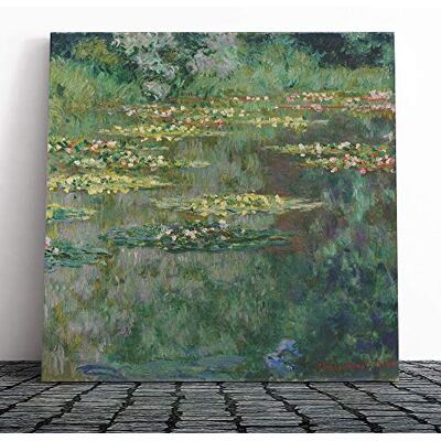 Big Box Art Canvas Print Wall Art Claude Monet Le Bassin des Nympheas Mounted & Stretched Box Frame Picture Home Decor for Kitchen, Living Room, Bedroom, Hallway, Muli-Colour, 14x14 Inch Big Box Art Canvas Print Wall Art Claude Monet Le Bassin des Nympheas Mounted & Stretched Box Frame Picture Home Decor for Kitchen, Living Room, Bedroom, Hallway, Muli-Colour, 14x14 Inch