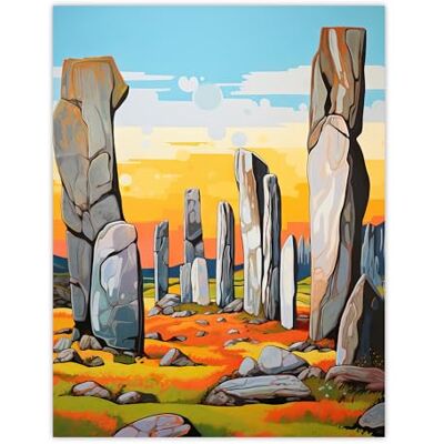 Artery8 Callanish Standing Stones Vibrant Artwork Ancient Stone Circle Isle Of Lewis Scotland Unframed Wall Art Print Poster Home Decor Premium Artery8 Callanish Standing Stones Vibrant Artwork Ancient Stone Circle Isle Of Lewis Scotland Unframed Wall Art Print Poster Home Decor Premium