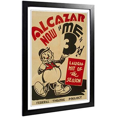 Big Box Art Framed Print of Vintage WPA Poster Me 3 Design Wall Art Picture Home Decor for Kitchen, Living, Dining Room, Bedroom, Hallway, Office, Black, A2 / 24.5x18 Inch / 62x45cm Big Box Art Framed Print of Vintage WPA Poster Me 3 Design Wall Art Picture Home Decor for Kitchen, Living, Dining Room, Bedroom, Hallway, Office, Black, A2 / 24.5x18 Inch / 62x45cm