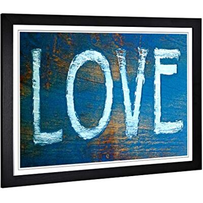 Big Box Art Framed Print of Wooden Love Sign Design Wall Art Picture Home Decor for Kitchen, Living, Dining Room, Lounge, Bedroom, Hallway, Office, Black, A2 / 24.5x18 Inch / 62x45cm Big Box Art Framed Print of Wooden Love Sign Design Wall Art Picture Home Decor for Kitchen, Living, Dining Room, Lounge, Bedroom, Hallway, Office, Black, A2 / 24.5x18 Inch / 62x45cm