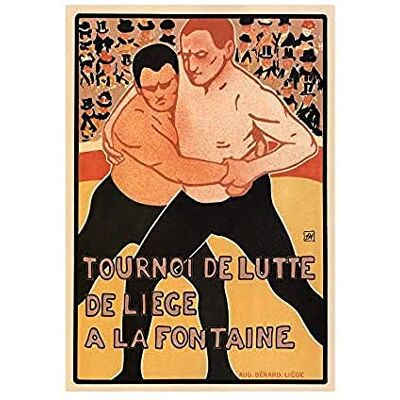 Wee Blue Coo SPORT COMPETITION WRESTLING LIEGE BELGIUM VINTAGE ADVERT FRAMED PRINT B12X893 Wee Blue Coo SPORT COMPETITION WRESTLING LIEGE BELGIUM VINTAGE ADVERT FRAMED PRINT B12X893