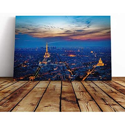 Big Box Art Canvas Print Wall Art Paris Eiffel Tower Skyline Mounted and Stretched Box Frame Picture Home Decor for Kitchen, Living, Dining Room, Bedroom, Hallway, Multi-Colour, 20x14 Inch Big Box Art Canvas Print Wall Art Paris Eiffel Tower Skyline Mounted and Stretched Box Frame Picture Home Decor for Kitchen, Living, Dining Room, Bedroom, Hallway, Multi-Colour, 20x14 Inch