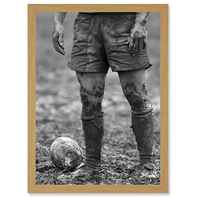 Artery8 - Rugby Mud Bowl - A4 Artwork - Framed - Wall Art Artery8 - Rugby Mud Bowl - A4 Artwork - Framed - Wall Art