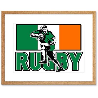 Wee Blue Coo Painting Sport Ireland Rugby Football Flag Irish Player Framed Wall Art Print Wee Blue Coo Painting Sport Ireland Rugby Football Flag Irish Player Framed Wall Art Print