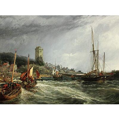 Artery8 Bough Dysart Harbour Scotland 1854 Painting Art Print Canvas Premium Wall Decor Poster Mural Artery8 Bough Dysart Harbour Scotland 1854 Painting Art Print Canvas Premium Wall Decor Poster Mural