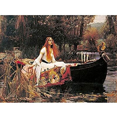 Fine Art Prints John William Waterhouse The Lady Of Shalott Edit Art Print Canvas Premium Wall Decor Poster Mural, 16 x 12 inches Fine Art Prints John William Waterhouse The Lady Of Shalott Edit Art Print Canvas Premium Wall Decor Poster Mural, 16 x 12 inches