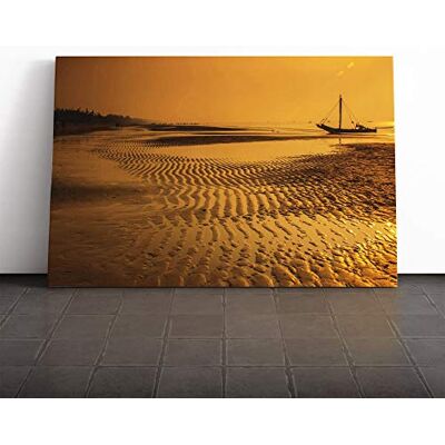 Big Box Art Landscape Vietnam Fishing Boat Sunset Canvas Print Gallery Wrapped 30mm Frame Wall Art 20x14 inches Ready to Hang Modern Seascape Picture Living Room Bedroom Lounge Office Big Box Art Landscape Vietnam Fishing Boat Sunset Canvas Print Gallery Wrapped 30mm Frame Wall Art 20x14 inches Ready to Hang Modern Seascape Picture Living Room Bedroom Lounge Office
