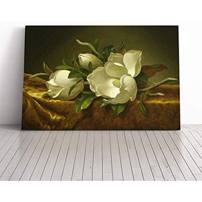 Big Box Art Canvas Print Wall Art Martin Johnson Heade Magnolias Mounted and Stretched Box Frame Picture Home Decor for Kitchen, Living Room, Bedroom, Hallway, Multi-Colour, 20x14 Inch Big Box Art Canvas Print Wall Art Martin Johnson Heade Magnolias Mounted and Stretched Box Frame Picture Home Decor for Kitchen, Living Room, Bedroom, Hallway, Multi-Colour, 20x14 Inch