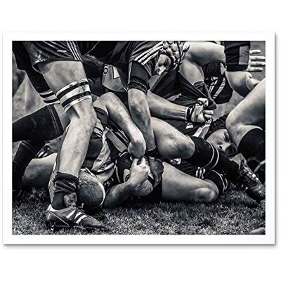Wee Blue Coo Photo Sport Rugby Football Close Up Scrum Players Ball Game Art Print Framed Poster Wall Decor 12X16 Inch Wee Blue Coo Photo Sport Rugby Football Close Up Scrum Players Ball Game Art Print Framed Poster Wall Decor 12X16 Inch
