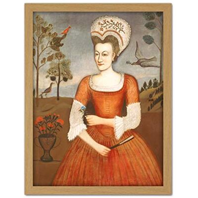 Fine Art Prints Hendrickson Portrait Catharine Woman Birds Painting Large Framed Art Print Poster Wall Decor 18x24 in Fine Art Prints Hendrickson Portrait Catharine Woman Birds Painting Large Framed Art Print Poster Wall Decor 18x24 in