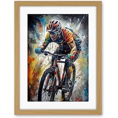 Artery8 Bike Rider Racing Paint Splat Sport Bicycle Race Artwork Framed Wall Art Print 18X24 Inch Artery8 Bike Rider Racing Paint Splat Sport Bicycle Race Artwork Framed Wall Art Print 18X24 Inch