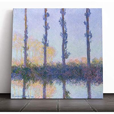 Big Box Art Canvas Print Wall Art Claude Monet Four Trees Mounted and Stretched Box Frame Picture Home Decor for Kitchen, Living, Dining Room, Bedroom, Hallway, Muli-Colour, 14x14 Inch Big Box Art Canvas Print Wall Art Claude Monet Four Trees Mounted and Stretched Box Frame Picture Home Decor for Kitchen, Living, Dining Room, Bedroom, Hallway, Muli-Colour, 14x14 Inch