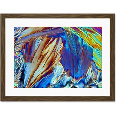 Fine Art Prints Abstract Glucose Crystal Electron Microscope Large Brown Framed Art Print Wall Poster 18x24 inch Fine Art Prints Abstract Glucose Crystal Electron Microscope Large Brown Framed Art Print Wall Poster 18x24 inch