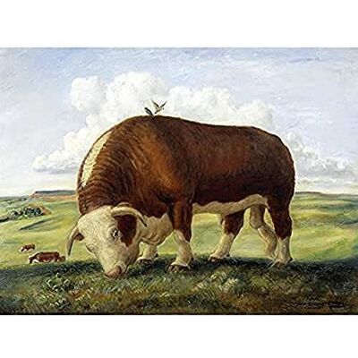 Fine Art Prints Curry Ajax Hereford Bull Cow Birds Landscape Painting Unframed Wall Art Print Poster Home Decor Premium Fine Art Prints Curry Ajax Hereford Bull Cow Birds Landscape Painting Unframed Wall Art Print Poster Home Decor Premium