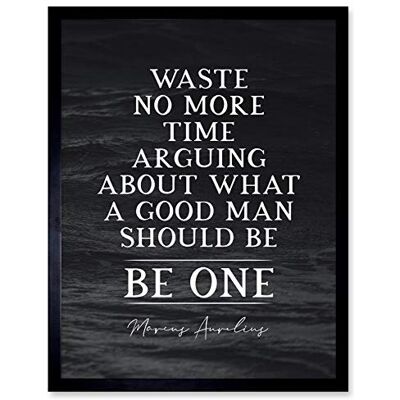 Artery8 Slate Quote Marcus Aurelius Good Man Be One Art Print Framed Poster Wall Decor 12x16 inch Artery8 Slate Quote Marcus Aurelius Good Man Be One Art Print Framed Poster Wall Decor 12x16 inch