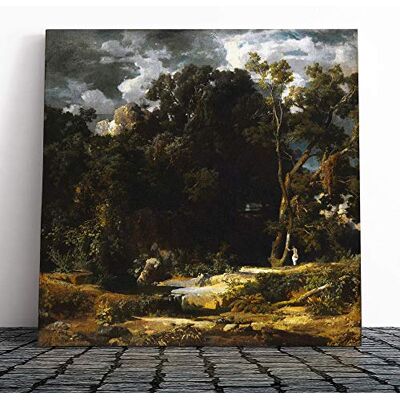 Big Box Art Canvas Print Wall Art Arnold Bocklin Compagna Romana Mounted and Stretched Box Frame Picture Home Decor for Kitchen, Living Room, Bedroom, Hallway, Muli-Colour, 14x14 Inch Big Box Art Canvas Print Wall Art Arnold Bocklin Compagna Romana Mounted and Stretched Box Frame Picture Home Decor for Kitchen, Living Room, Bedroom, Hallway, Muli-Colour, 14x14 Inch