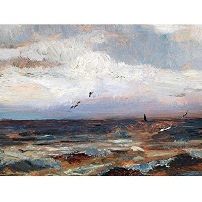 Artery8 Florian On The North Sea Waves Seascape Painting Premium Wall Art Canvas Print 18X24 Inch Artery8 Florian On The North Sea Waves Seascape Painting Premium Wall Art Canvas Print 18X24 Inch